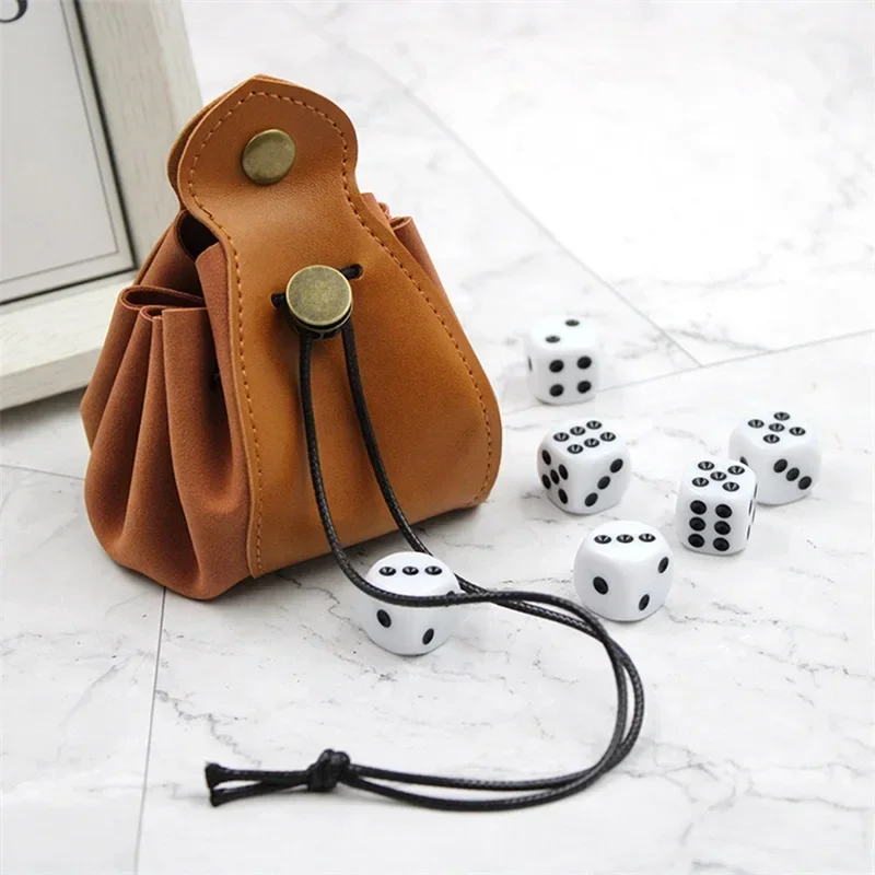 Genuine Leather Dice Bag Tray 1 Piece 5 Celtic Designs for D&D Roleplaying RPG Gift Ideas Coin Purse