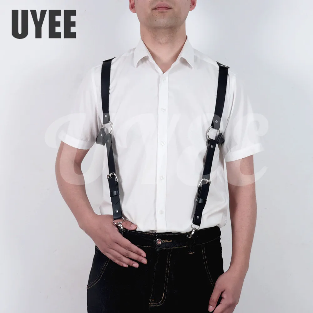 UYEE Men's Suspender PU Leather Harness Men Punk Chest Shoulder Belt Braces  Decorative Male Jock Strap Suit Shirt Accessories - AliExpress