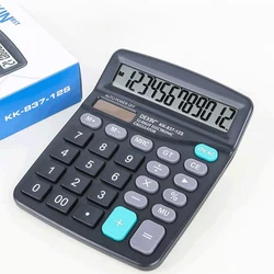 12 Digits Electronic Calculator Solar Calculator Dual Power Large Screen Electronic Calculator Desktop Calculators Home Office S