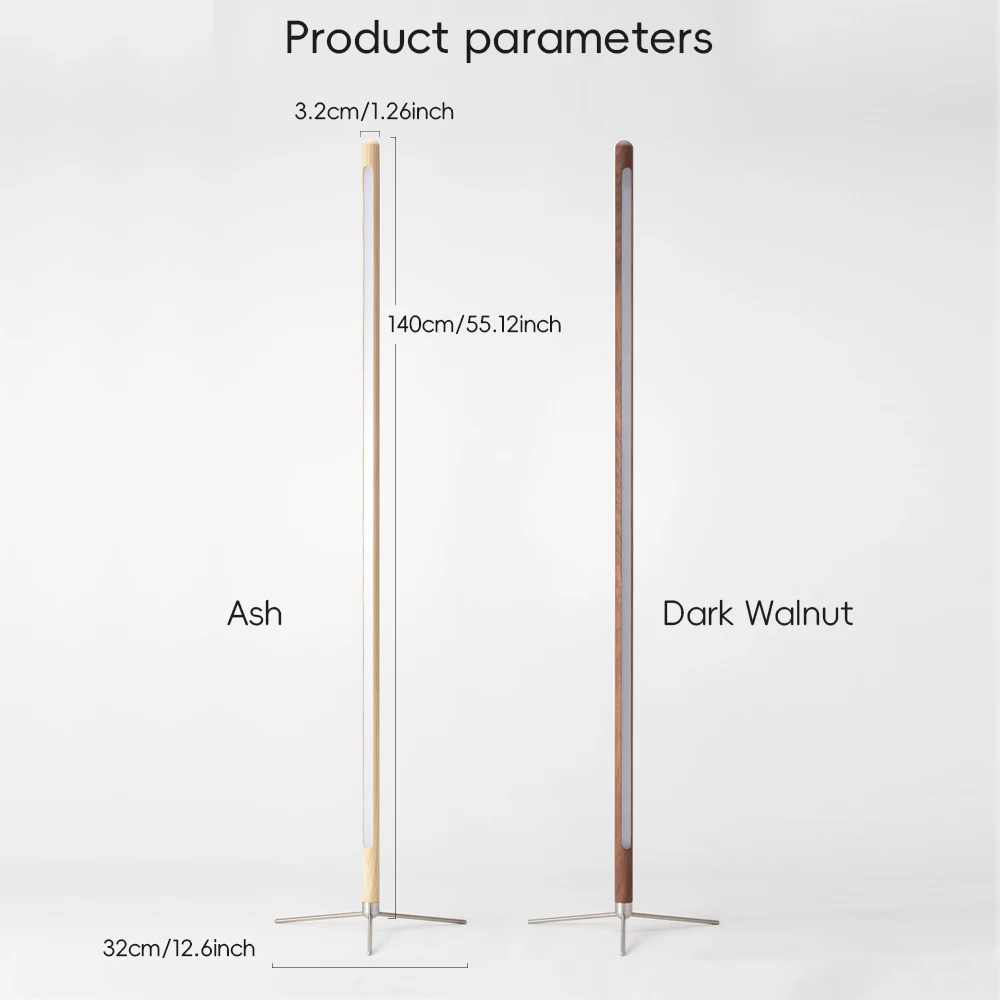 LED Wood Floor Lamp Infrared Hand Sweep Wood Floor Lamp Hand Swept Stand Light Atmosphere Corner Light For Living Room Bedroom