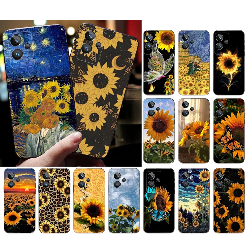 

Sunflower Art Phone Case For OPPO Realme 10 Pro Plus GT 2 Pro X2 Pro XT C25S 8 7 6 Pro 6i GT Master C3 C21 C21Y X3 SuperZoom