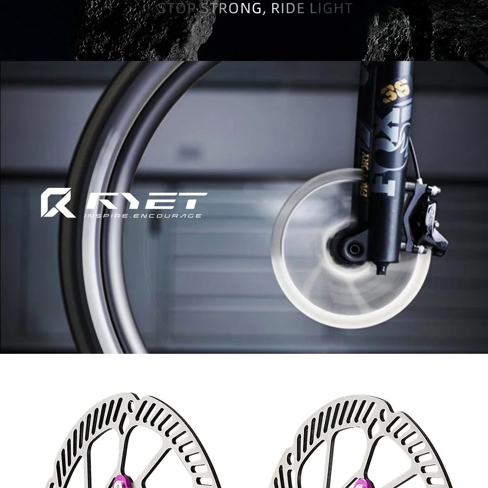 RYET Schwimmender Fahrrad-Scheibenbremsscheibe, 140 mm, 160 mm, 6 Bolzen und Mittelschloss, MTB, Edelstahl, für Mountainbike-Fahrrad-Fahrradteile – Detail 15