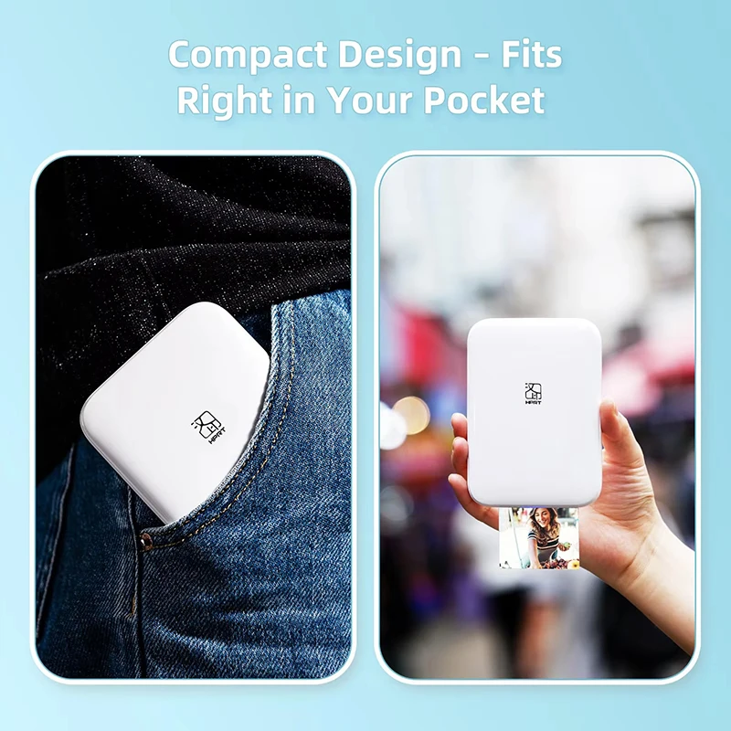 HPRT MT53 طابعة صور صغيرة لاسلكية محمولة طابعة الج...