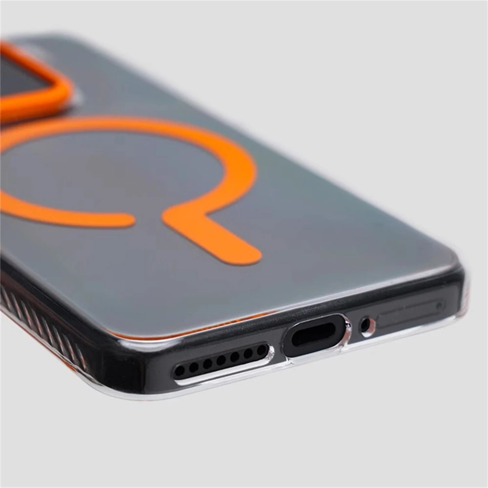 Ultra Thin Transparent HD Magnetic Phone Case - Wireless Charging Compatible, Simple Clear Hard Cover