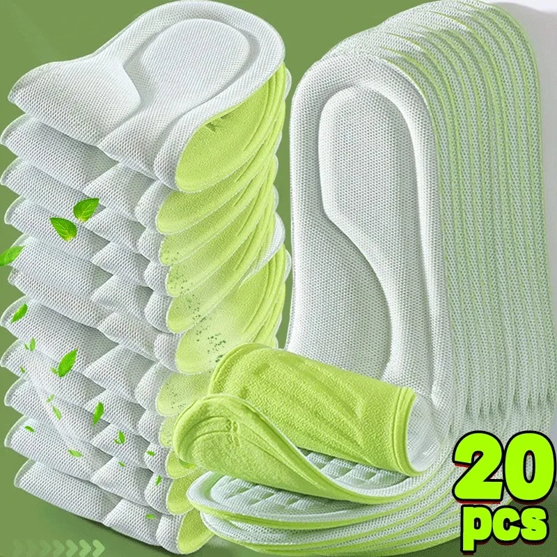 20PCS Soft Memory Foam Orthopedic Insoles Deodorizing Insole Shoes Sports Absorbs Sweat Breathable Antibacterial Shoe Accessory orthopedic insoles