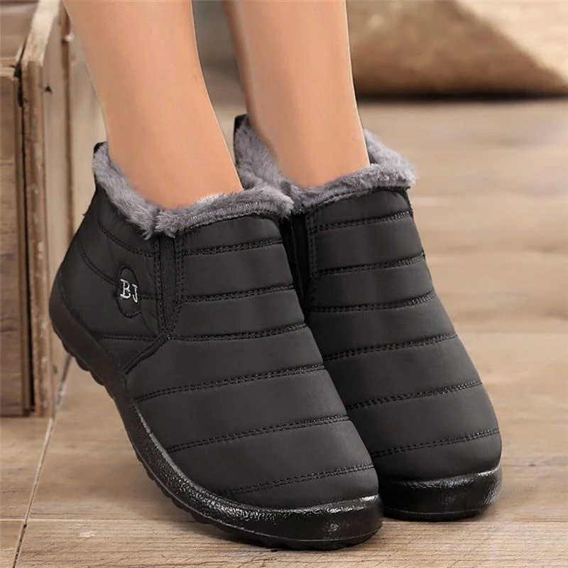 Women Shoes, Casual Sneakers, Women Sneakers Waterproof Winter Women Breathable Chunky Plus Size Casual Black Flat
