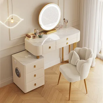 Makeup with mirror dresser Women Apartment Simple Design Dressing Table Vanity chair Modern Mesa De Maquillaje Bedroom Furniture