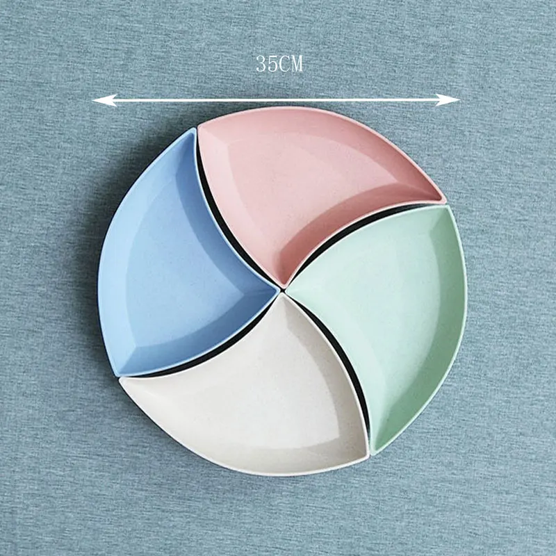 NOT Ceramic Dinner Plates Set Food Grade PP Serving Tray Fruit Sara Dinnerware Dishes Kitchen Accessories