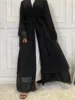 Robe de Ramadan en mousseline de soie, Abaya, dubaï, turquie, Kaftan musulman pour femmes, Kimono modeste, Caftan Marocain, vêtements islamiques