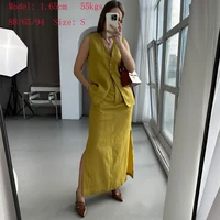 2025 Women Casual Summer Vest Skirt Sets