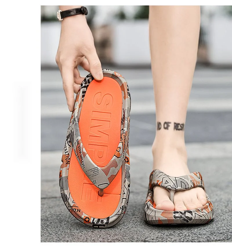 2024 Herringbone Household Anti slip Soft Sole Slippers Summer Men's Outdoor Beach Sandals_voghion.com