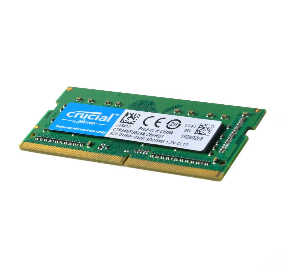 Crucial 8GB 2400MHz DDR4 SODIMM RAM PC4-19200 260-Pin Laptop Memory  CT8G4SFS824A