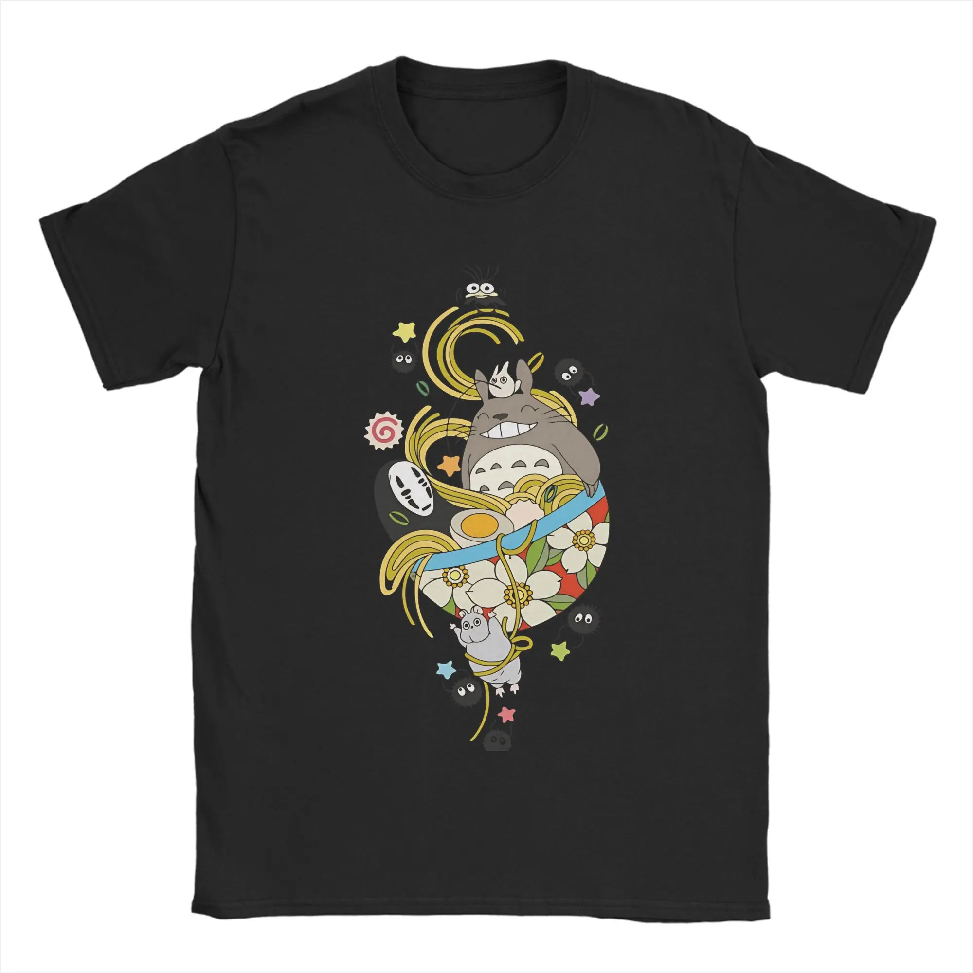 Vintage Totoro-Inspired Graphic Cotton T-Shirt - Fun & Casual Crewneck Tee
