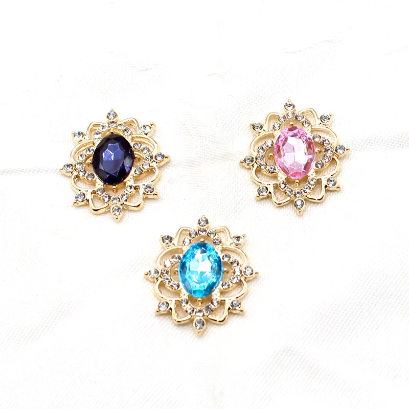 반짝 이는 27*31MM 10Pcs 타원형 크리스탈 라인 석 디스크 액세서리 DIY 결혼식 초대 카드 와인 유리 선물 상자 크리 에이 티브 장식