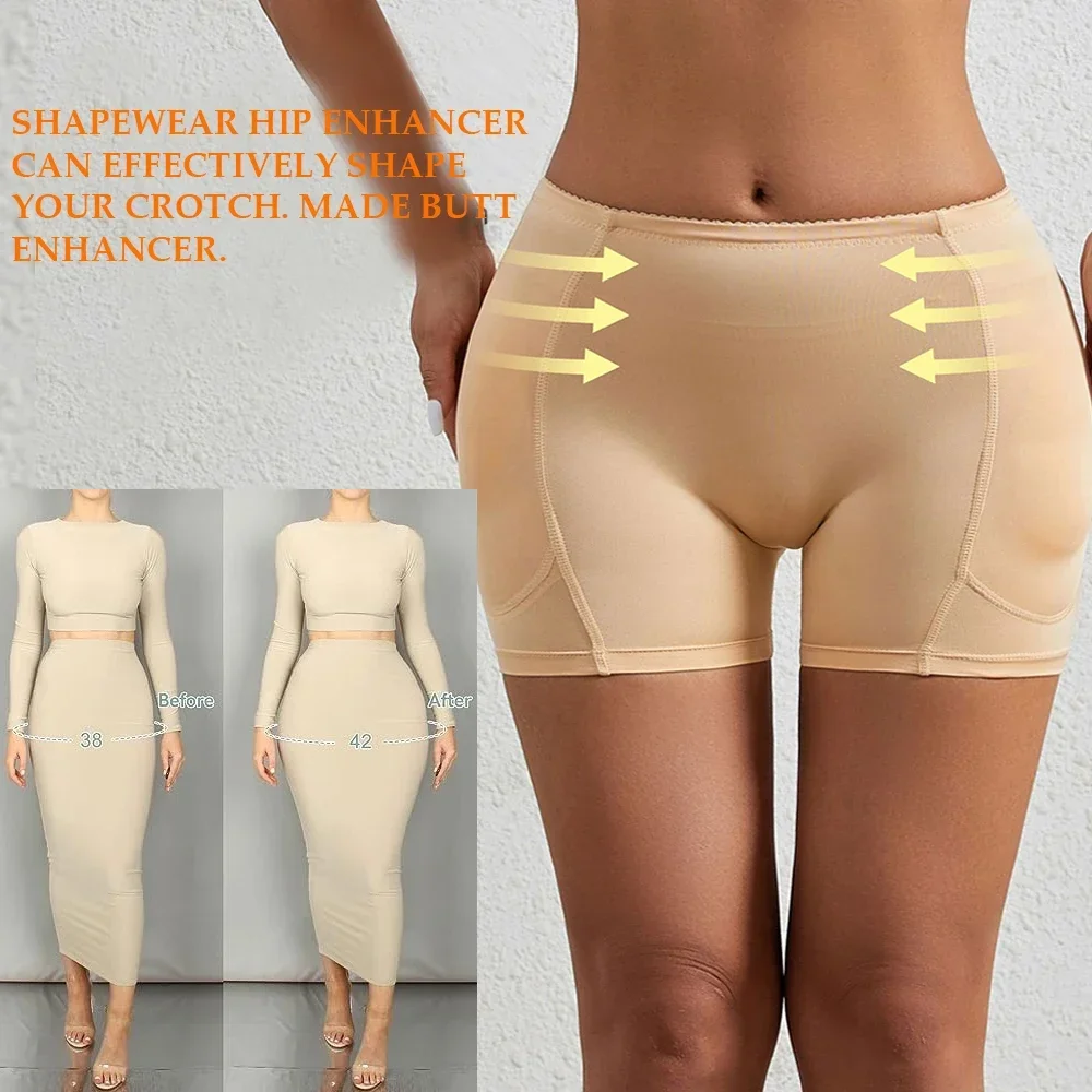 Shapewear Hip Enhancer Panties Low Waist Butt Pad Underwear Removable Hip Pads Body Shaper for Women