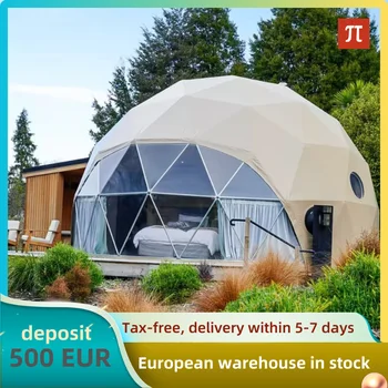 7M Customized Spherical Hotel Tents Outdoor Transparent PVC Dome Tent Geodesic House with Bathroom for Events Hotel Campsite