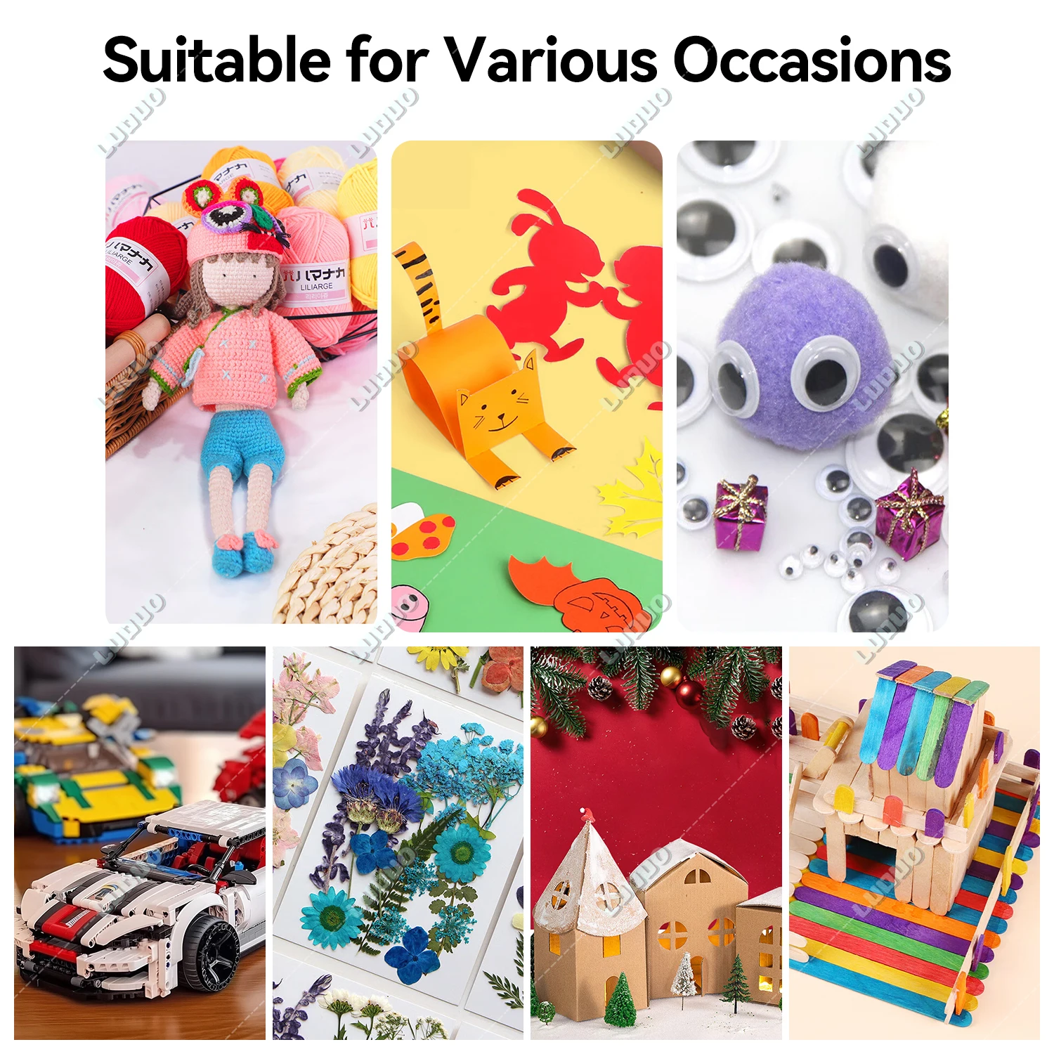 Craft Glue for Plastic Non-woven Cloth DIY Doll Strong Hold Adhesive Ideal for Paper Crafting Scrapbooking and Card Making 6