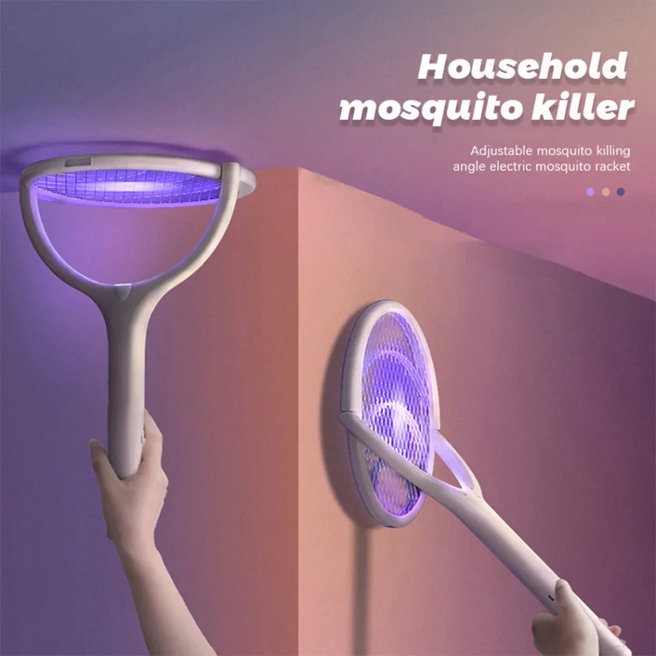Description Picture 2 of item3500V 5in1 Mosquito Killer Lamp Multicunctional Angle Adjustable Bug Zapper Electric USB Rechargeable Mosquito Fly Bat Swatter