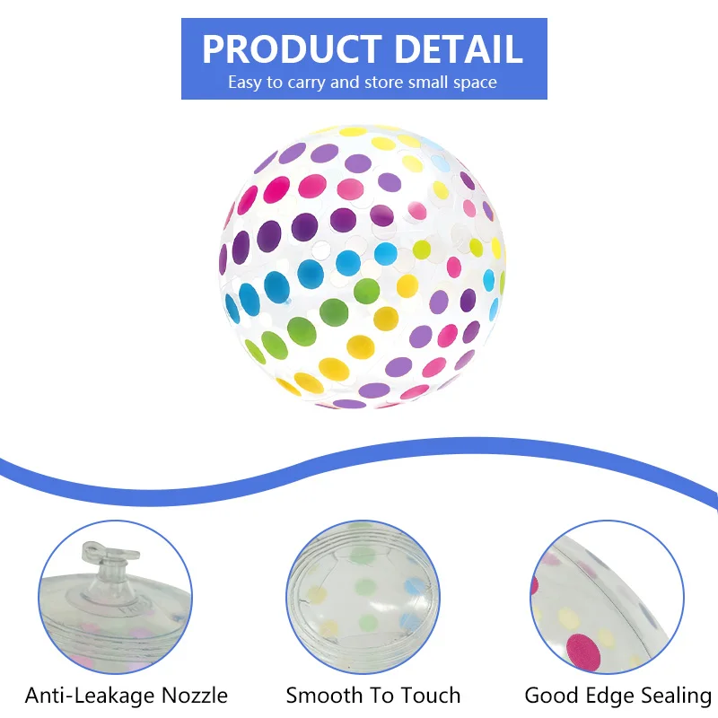 Transparent Colorful Inflatable Beach Ball 5