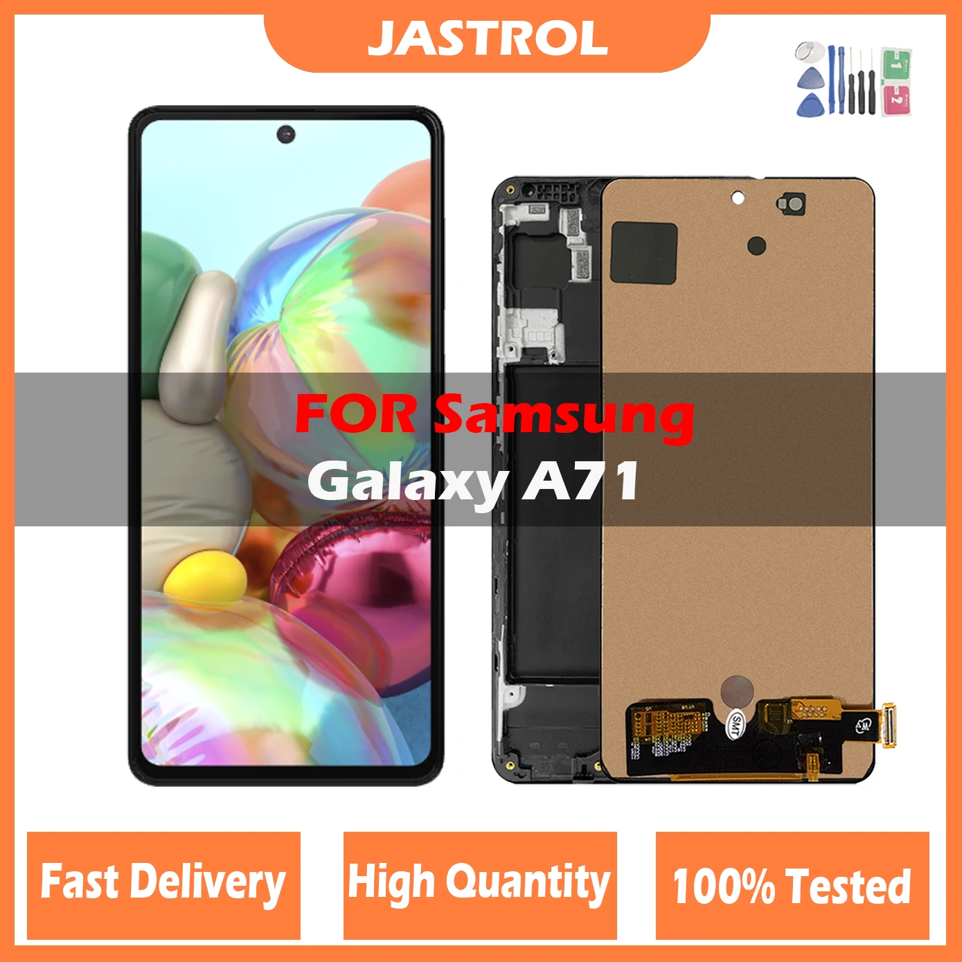 Schermo Amoled Con Cornice Per Samsung Galaxy A71 A715 A715F Display Lcd Touch Screen Digitizer Assembly Panels