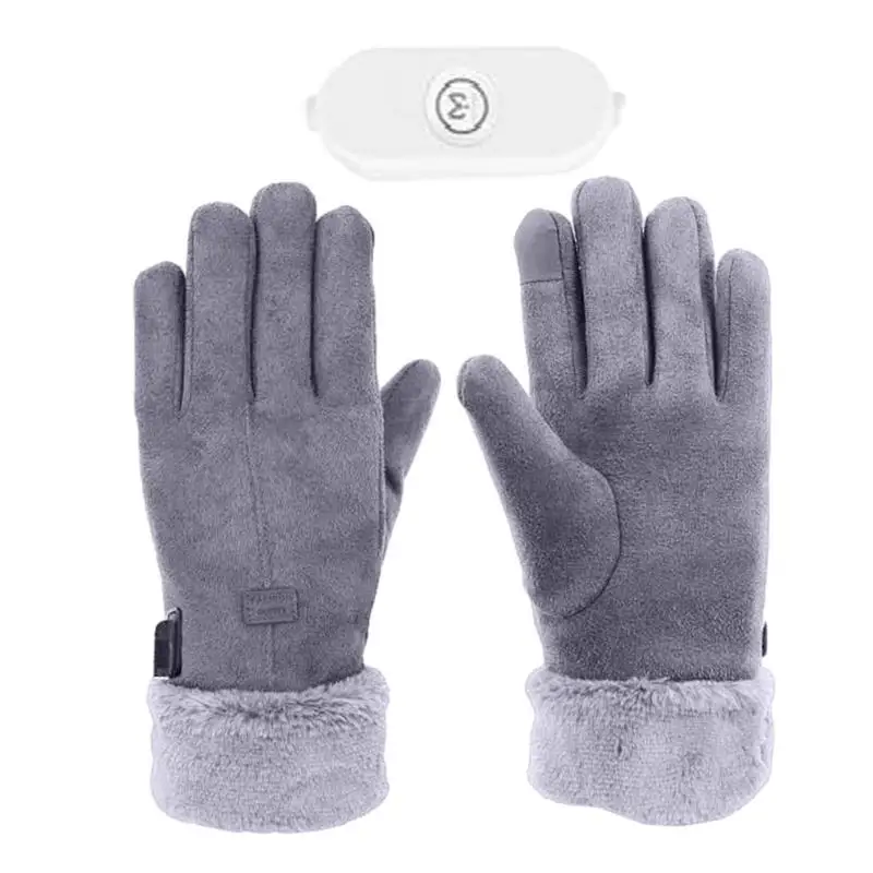 

Electric Heated Gloves Warm Battery Heated Gloves Soft Ski Gloves Touchscreen Gloves For Women Men Rechargeable Gloves