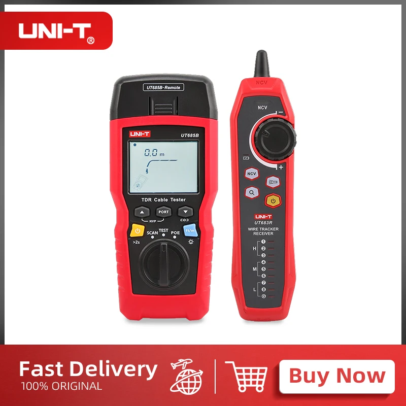 

UNI-T UT685B KIT TDR Cable Tester Pair Coaxial POE Network Cable Length Sequence Detector Plug Adapter RJ11 RJ45