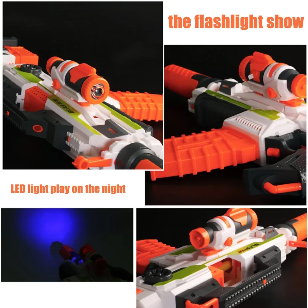 Universelles Spielzeugpistolenzubehör für Nerfs N-Strike Elite Series Schalldämpfer Tail Stock Taschenlampe Soft Bullets Toy Gun Mosdified – Detail 8