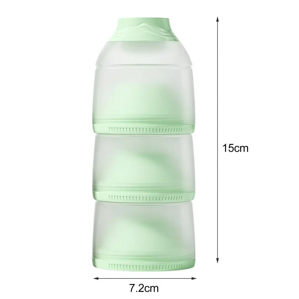 Snack Storage Container 3 IN 1 Milk Powder Dispenser Large Capacity Cold Resistance Stackable Milk Powder Container