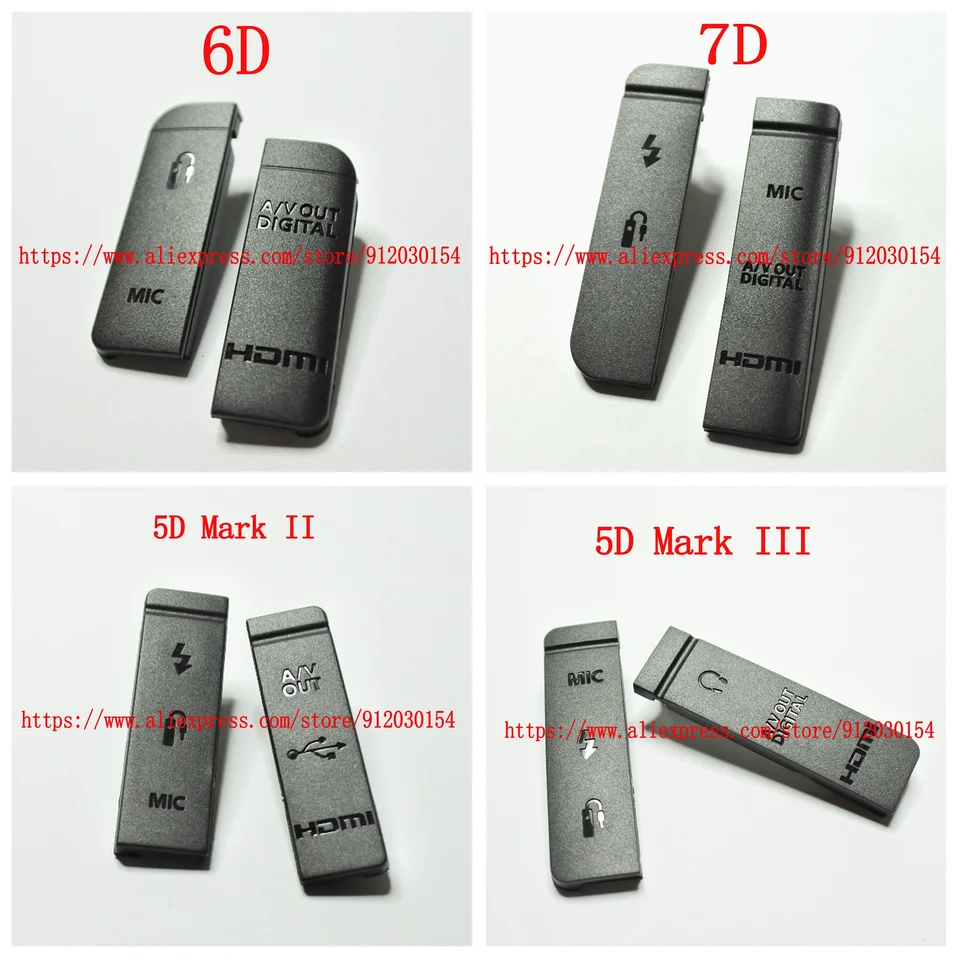 New USB / AV OUT/ HDMI Interface Rubber Cover For Canon EOS 5D Mark III / 5D3 - Foto 6