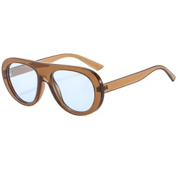 Retro Thick - Rimmed Unisex Aviator Sunglasses with UV Protection (C2)