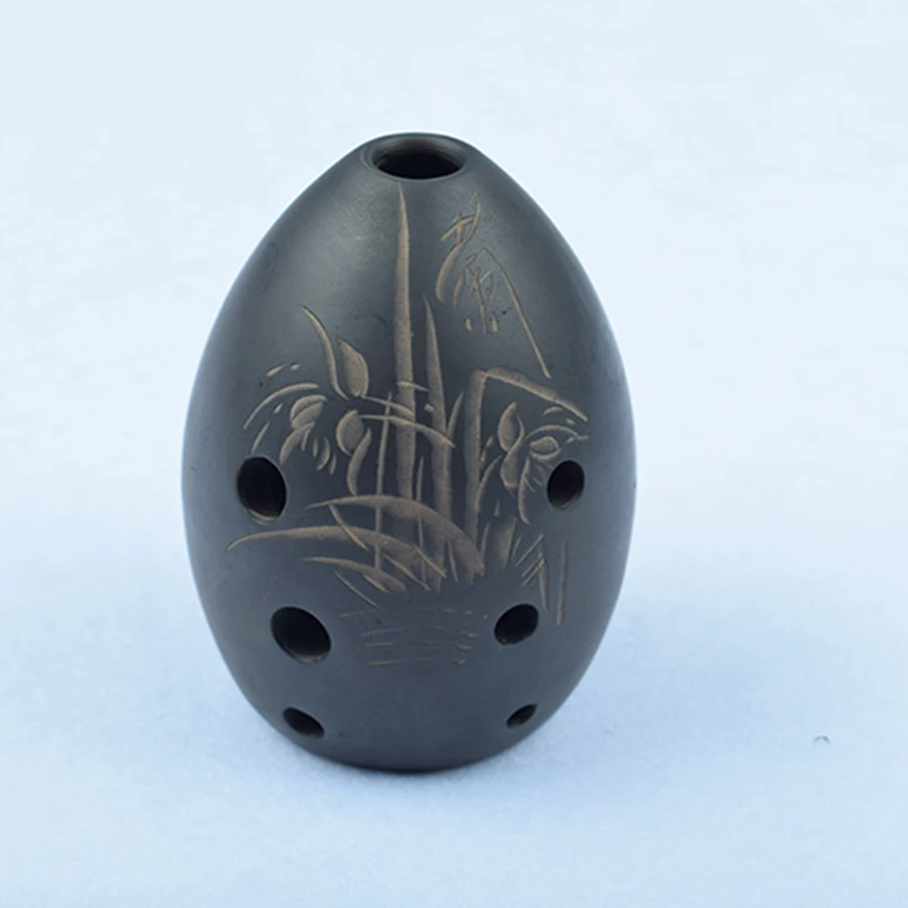 8-hole Small Flute Clay Pottery Xun Chinese Traditional Ethnic Pear-shaped Ancient Musical Instrument Beginners Performance