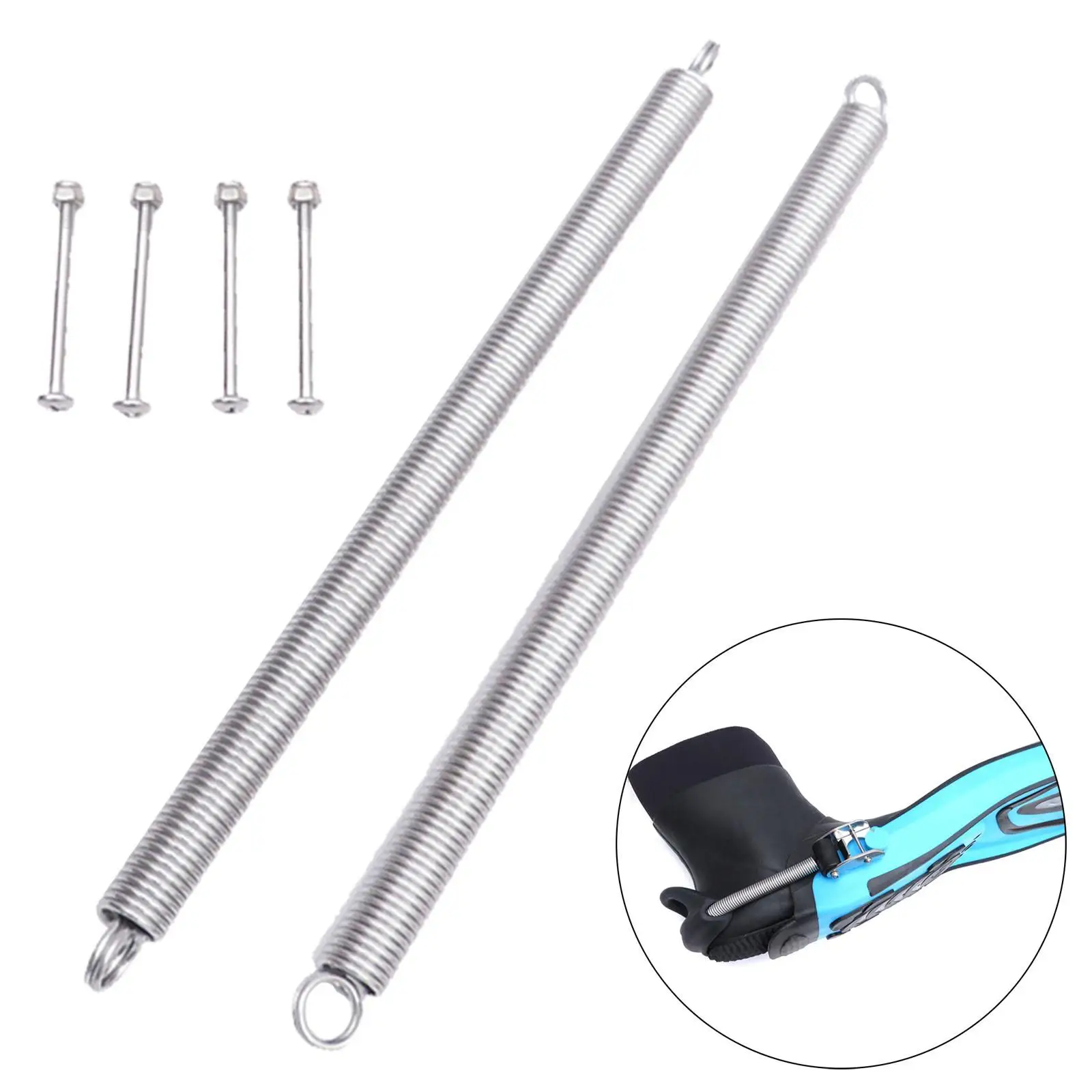 Diving Spring Fin Straps Screws Stainless Steel Non Slip Scuba Pin Strap for Water Sports Equipment Diving Spring Fin Straps Screws Stainless Steel Non Slip Scuba Pin Strap for Water Sports Equipment