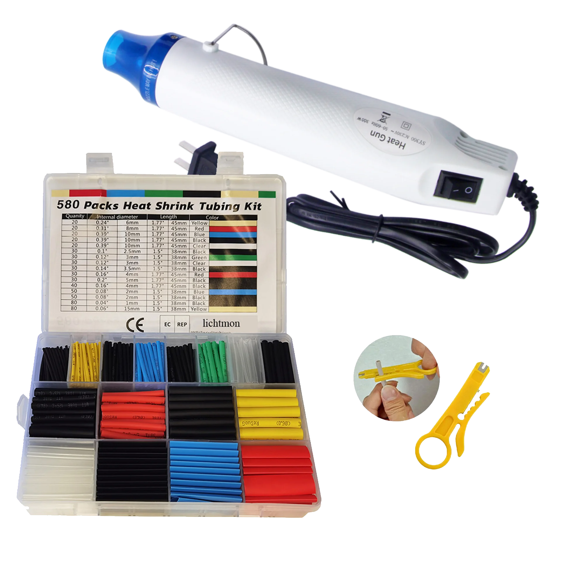 HeatShrinkTubeThermoresistantTubeHeatShrinkableWrappingKitHot