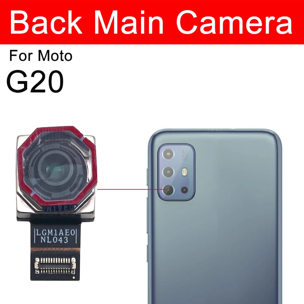 10 Pcs For Moto G10 G20 G22 G30 G31 G50 G60 G100 Back Rear Front Camera Module Main Selfie Flex Cable Replacement