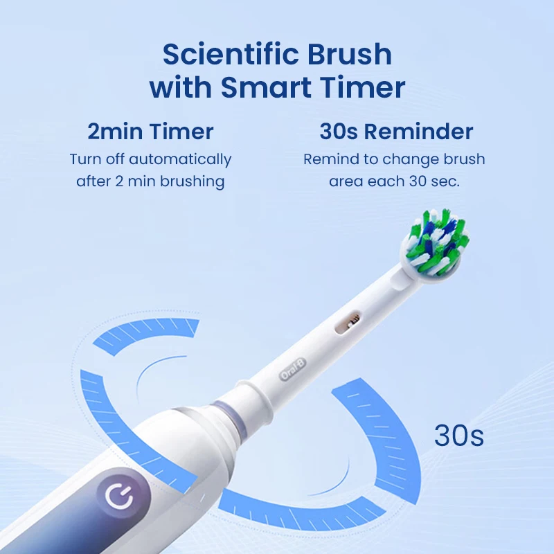 Orale B Pro Ultra Elektrische Tandenborstel 30S Smart Timer Druk Pro 4 Modi Gom Zorg Diep Schoon Tandenborstels Met 3 Borstels