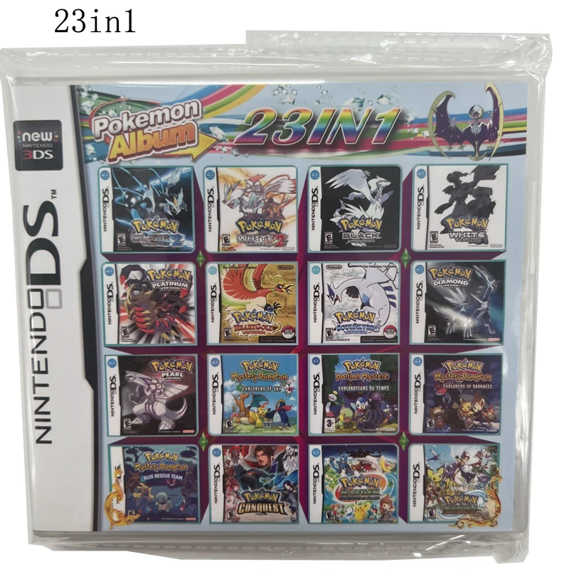 

Game Cards 3DS NDS Combo Cards 23 In 1 Cartridge Beginner To Elite Gaming Casual Entertainment Gifts Favorites