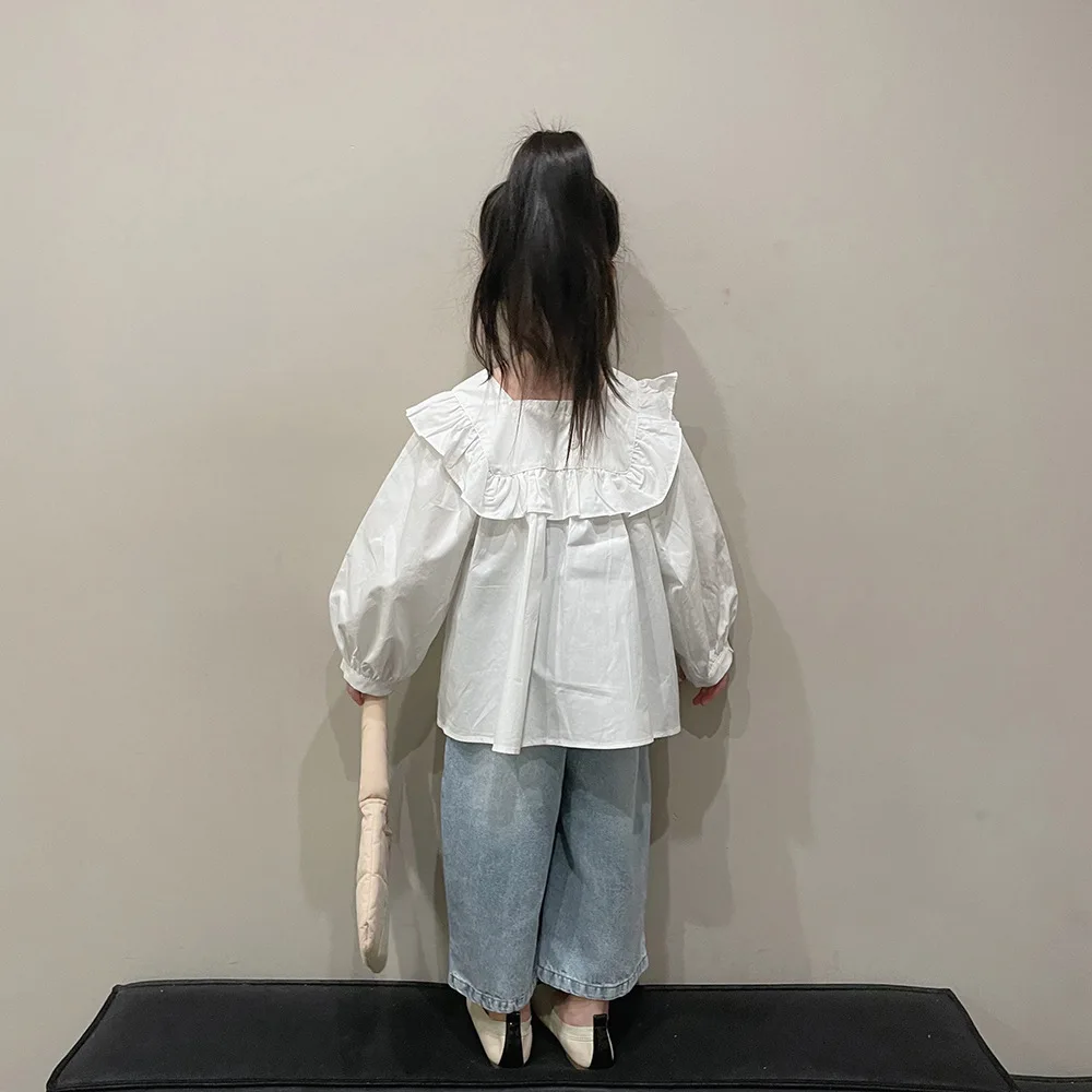 MILANCEL-새로운 봄 의류 세트, 귀여운 블라우스 스트레이트 청바지 정장, 여아 복장