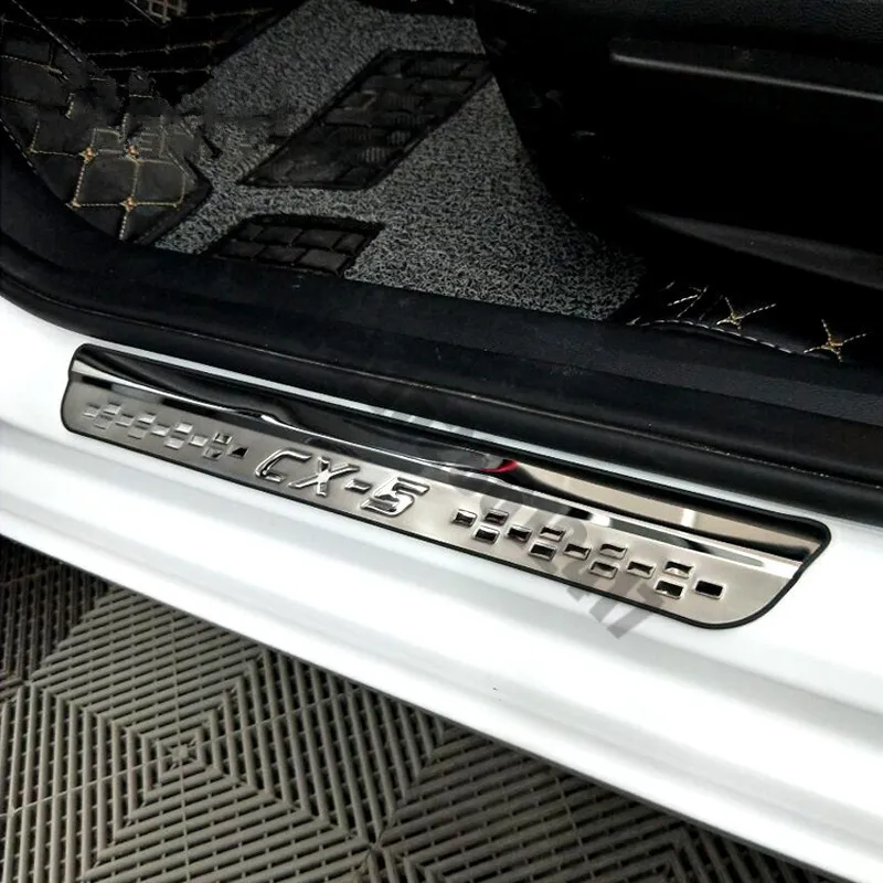 

Для Mazda cx-5 cx5 2018 -2021 Автомобильная Накладка/порог двери из нержавеющей стали автомобильные аксессуары для стайлинга E