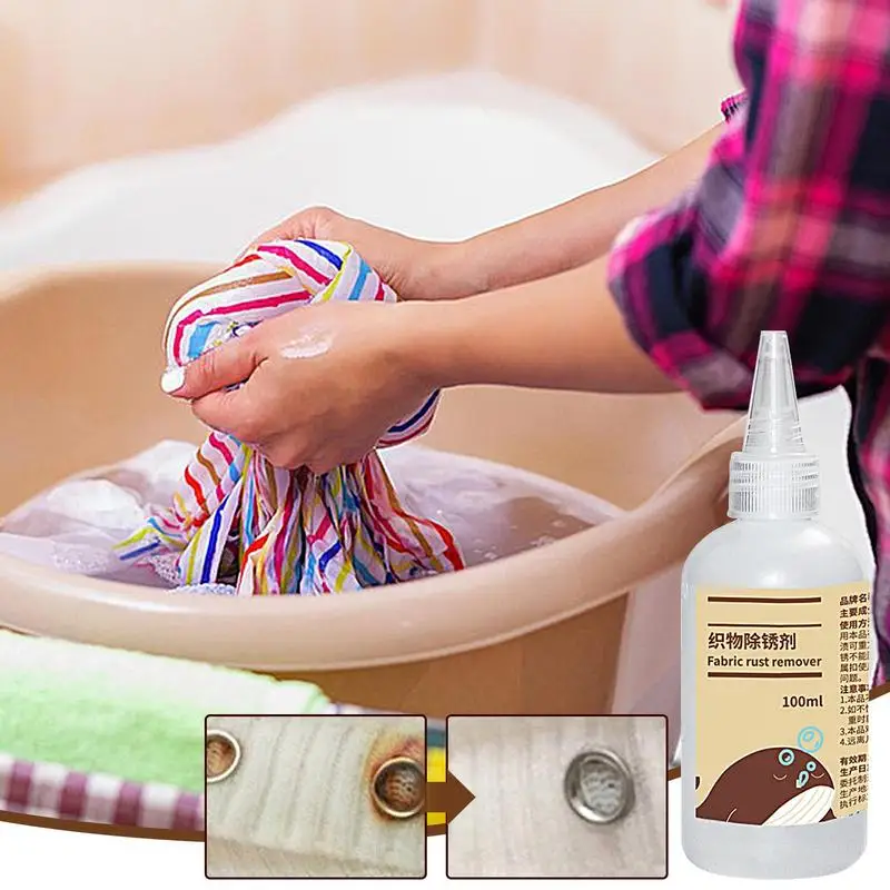 Rust Stain Remover For Clothes 100ml Laundry Stain Remover Clothes Roller Multi-Fabric Cleaner Clothing Cleansing