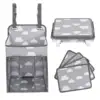 Multifunctional Crib Storage Bag Hanging Bag Cloud Print Cartoon Storage Bag Ready for Bedroom Folding Storage Hanging Bag 2