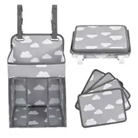 Multifunctional Crib Storage Bag Hanging Bag Cloud Print Cartoon Storage Bag Ready for Bedroom Folding Storage Hanging Bag 2