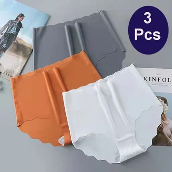 3 pezzi mutandine invisibili slip senza cuciture da donna mutande femminili biancheria intima ultrasottile mutandine a vita alta lingerie comoda e solida 1