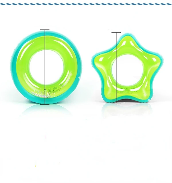 Summer Adult Double Inflatable Swimming Ring Round Star Pool Floaties Swimming Ring Large Pools Circle Water Play for Kids 2