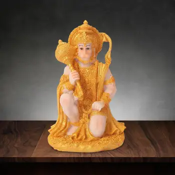 Figurine de singe hindou pour la méditation britannique, dieu bouddha intensifie Hanuman, sculpture décroissante à la main, décoration de temple 1