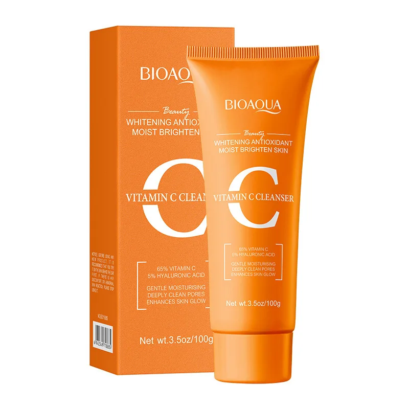 BIOAQUA Hyaluronic Acid Retinol Vitamin C Facial Cleanser Oil Control Moisturizing Face Wash Foam Face Cleanser Skin Care 4