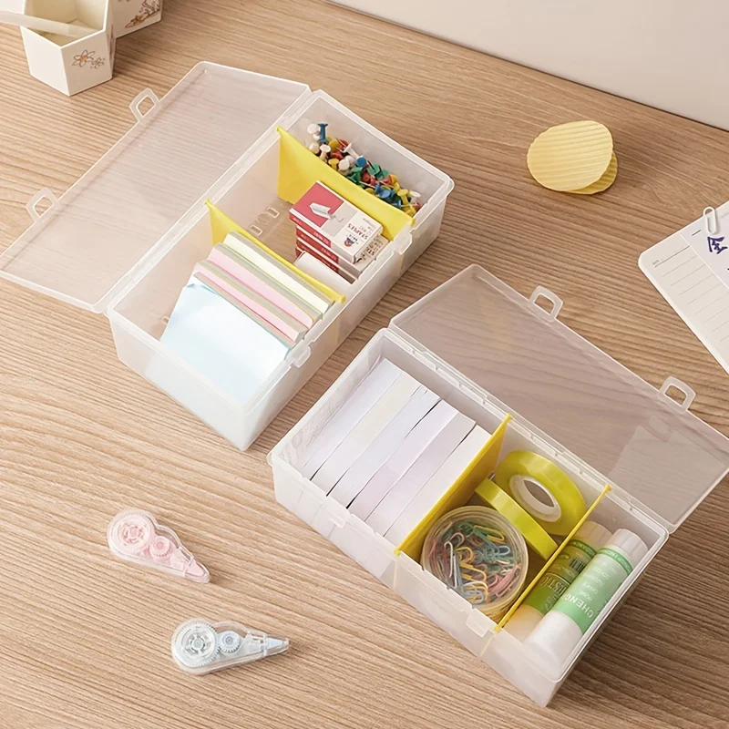 Desktop Storage Box Desktop Storage Kit Stationery Storage Box Storage Drawer Boxes Rectangular small things storage box on the desktop Separate storage box on the desktop