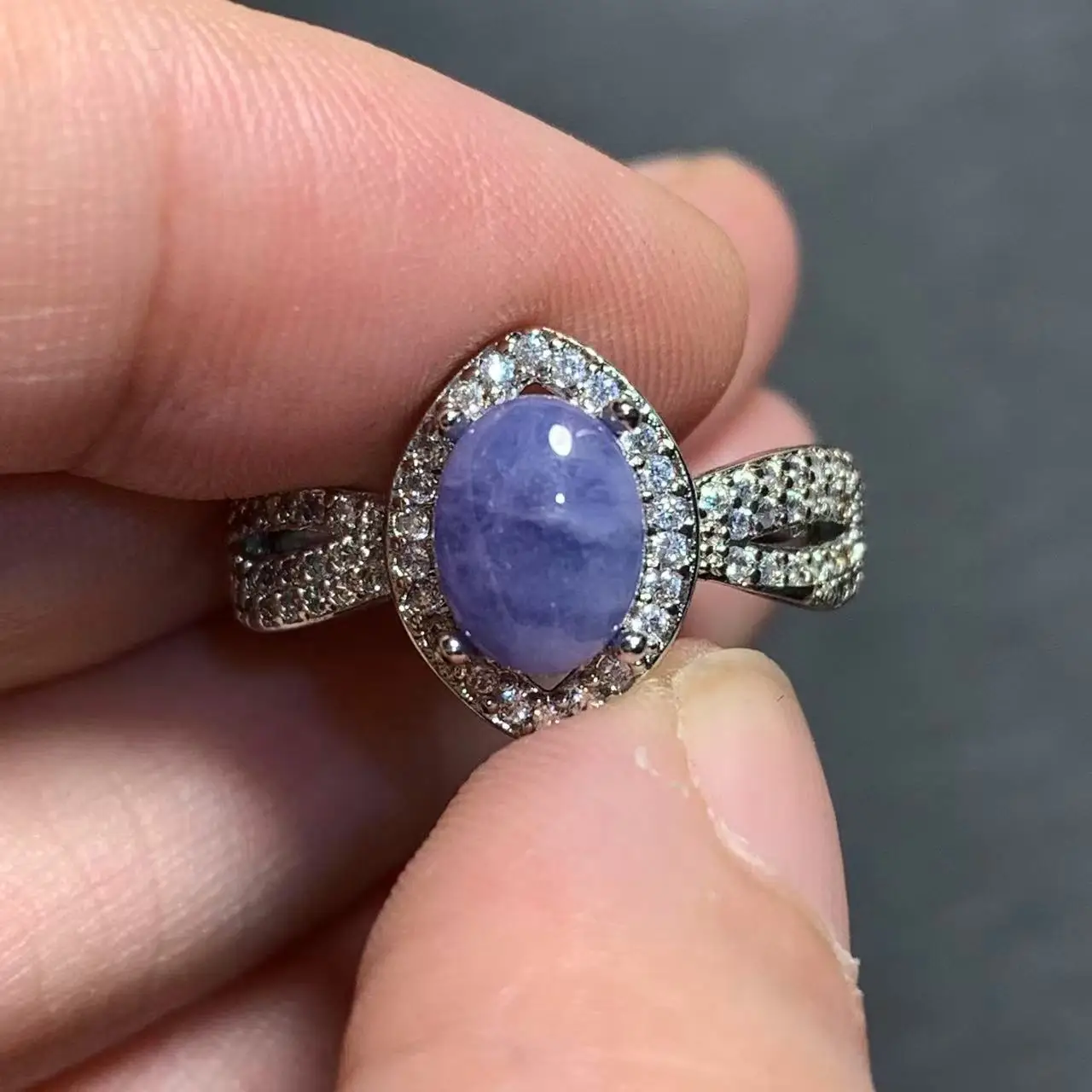 LUXUTY  Natural Tanzanite Ring Female Ring Jewelry for Women Gift Wholesale High Quality Vintage Fine