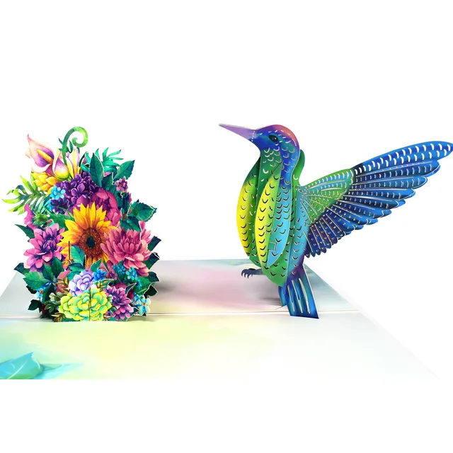 Pop Up Hummingbird Card 1