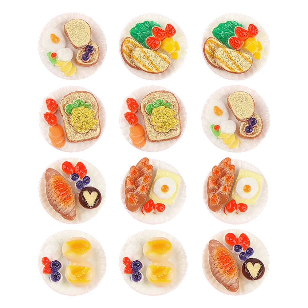 

18 Pcs Simulated Food Toys Mini House Kitchen Accessories Model Tiny Ornament Pretend Fake