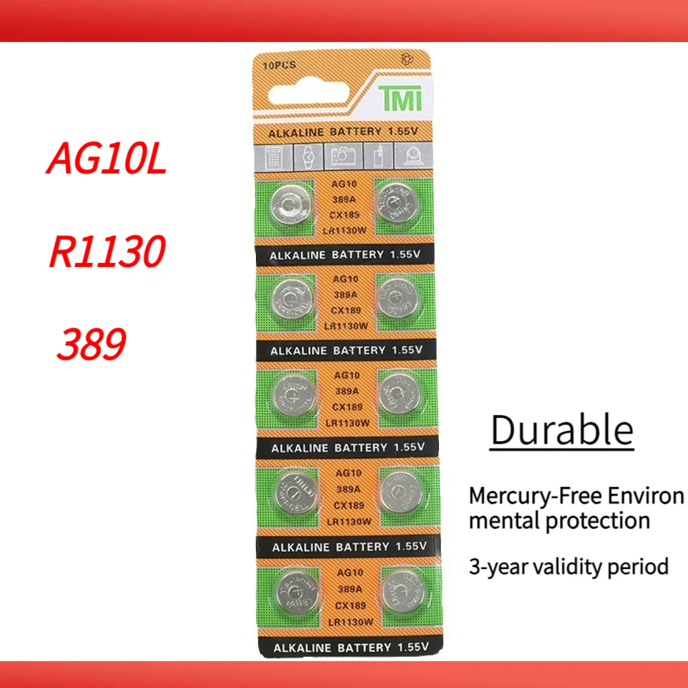 Ag10 Batteria A Bottone Bicicletta Elettronica Lr1130 Ugello Aria Luce Elettronica Rana Luce Calcolatrice Elettronica Batteria
